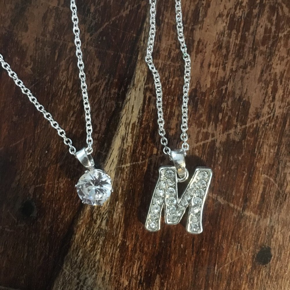 Faux Diamond Necklace Set
